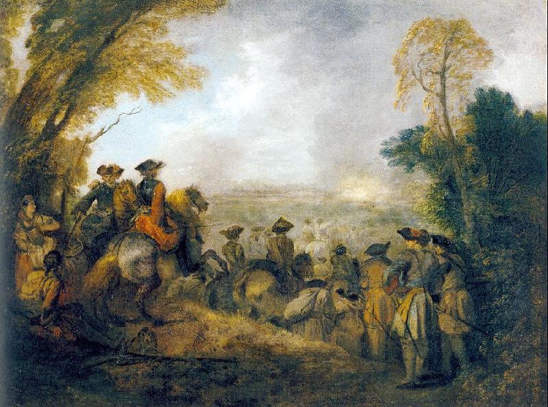 WATTEAU, Antoine On the March Sweden oil painting art